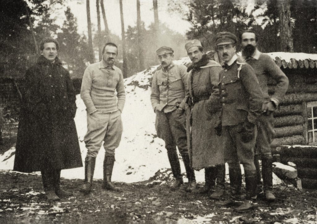 Legiony Polski. Józef Piłsudski i oficerowie I Brygady