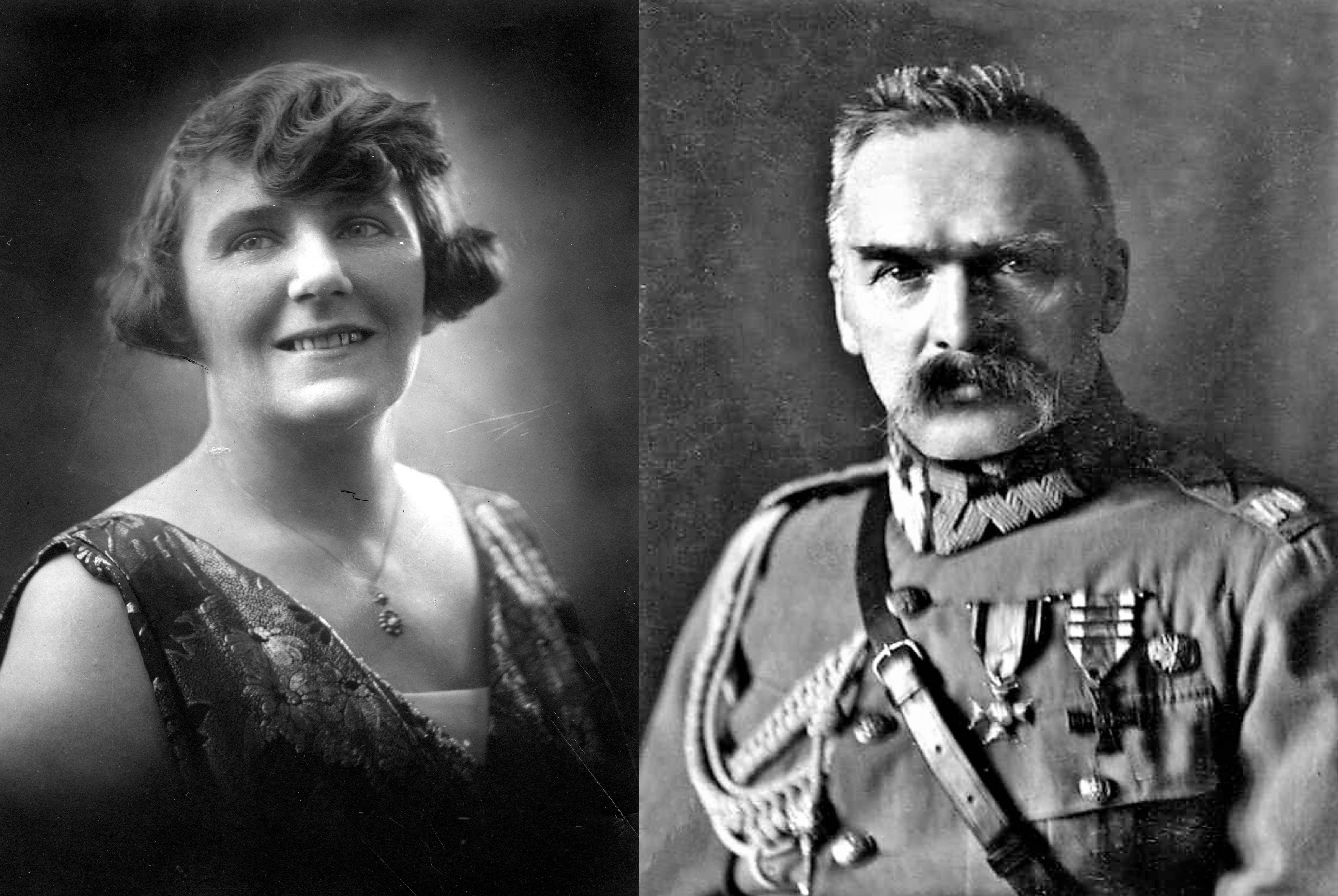 Portrety Zofii Nałkowskiej i Józefa Piłsudskiego z lat 20. XX w.