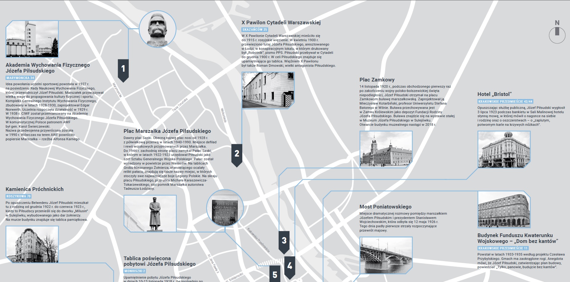 ul piłsudskiego warszawa mapa Śladami Józefa Piłsudskiego po Warszawie. Spacer z Marszałkiem 