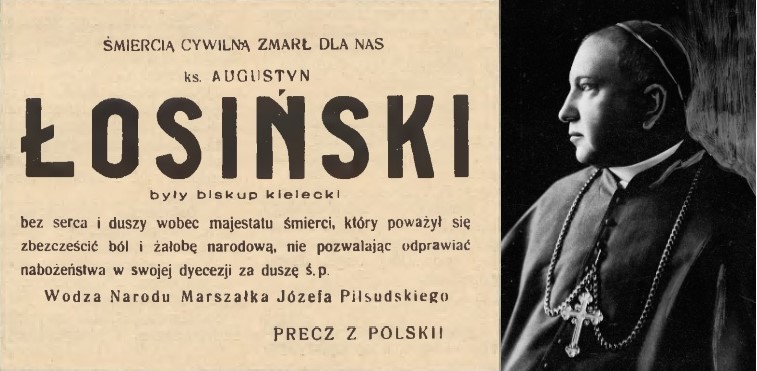 fałszywy nekrolog biskupa Łosińskiego